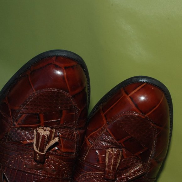 Stacy Adams Mens Santana Snakeskin Tassle Loafer 23121-03 Size 7.5 main image 6